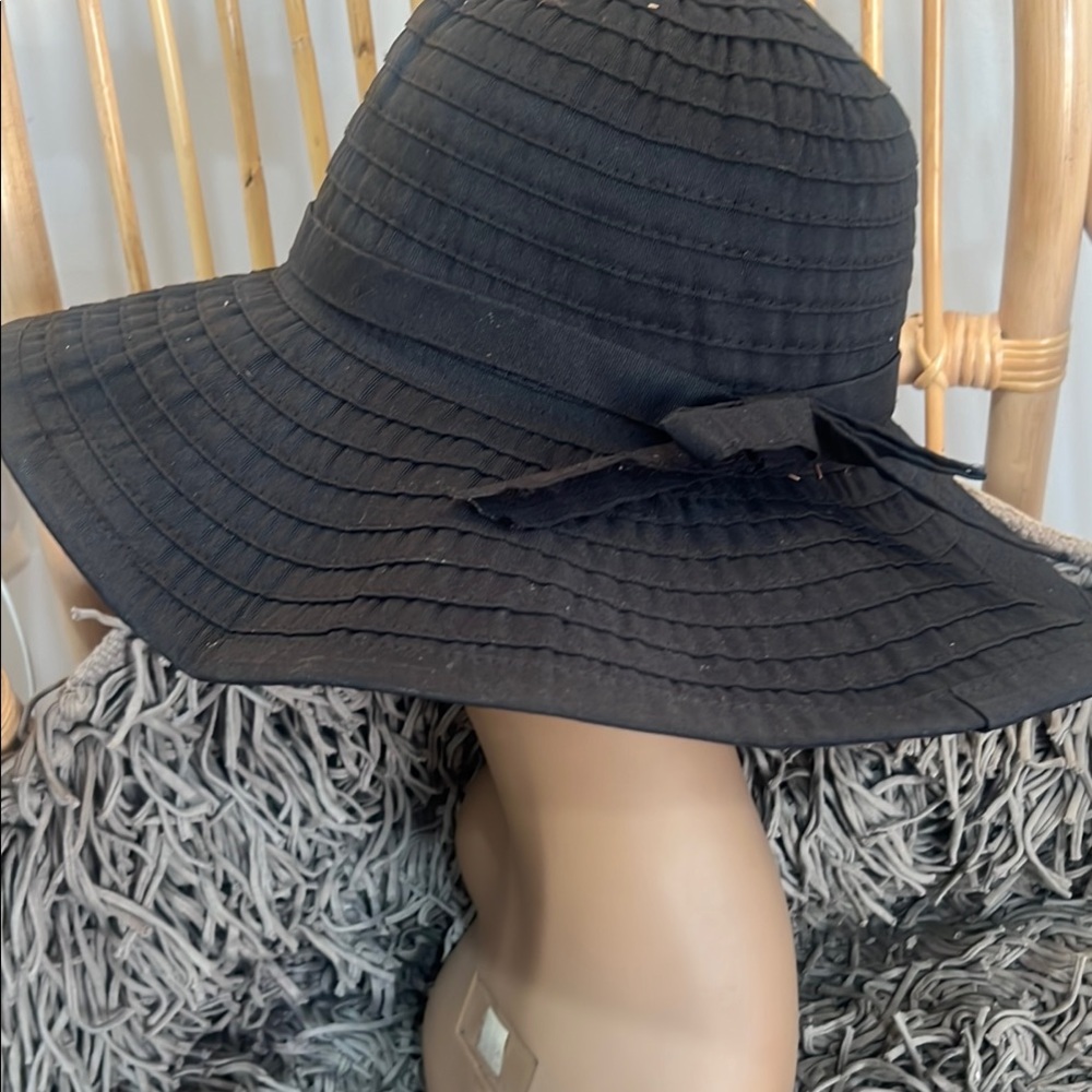 Kim Rogers Elegant Black Women's Cotton Sun Hat